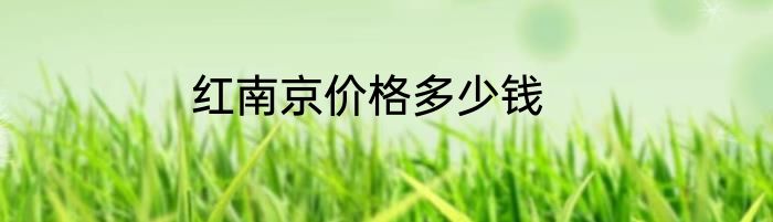 红南京价格多少钱