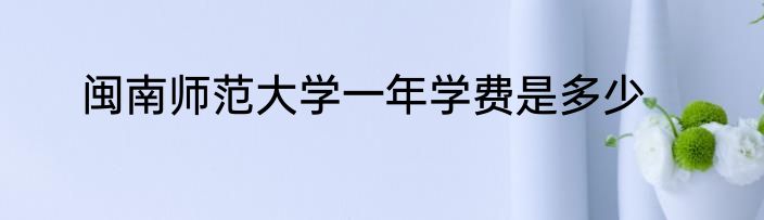 闽南师范大学一年学费是多少