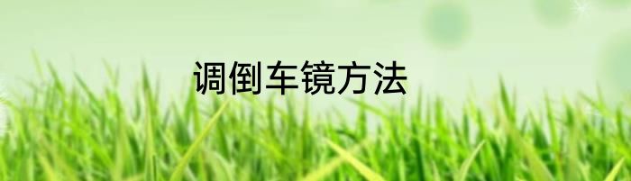 调倒车镜方法
