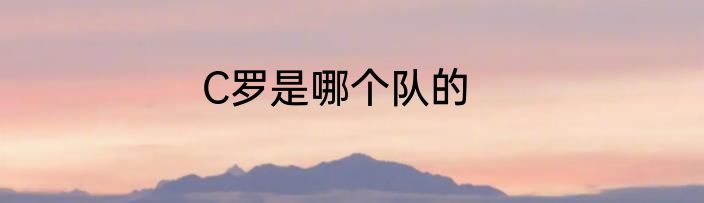 C罗是哪个队的