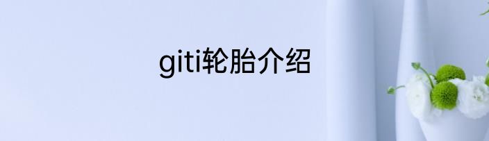 giti轮胎介绍