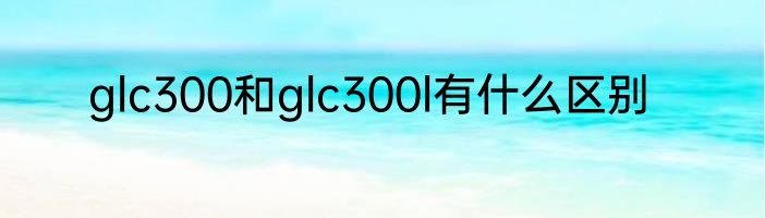glc300和glc300l有什么区别