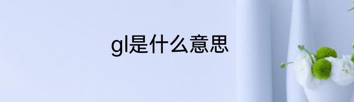 gl是什么意思
