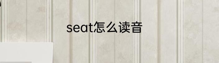 seat怎么读音