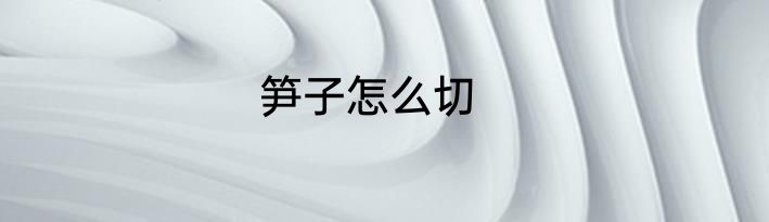 笋子怎么切