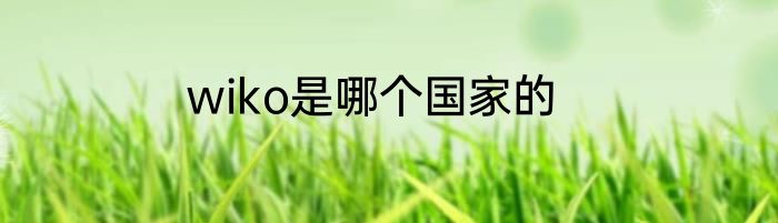 wiko是哪个国家的