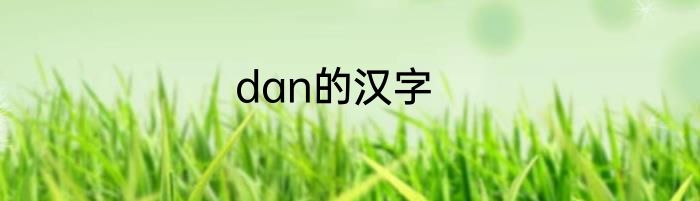 dan的汉字