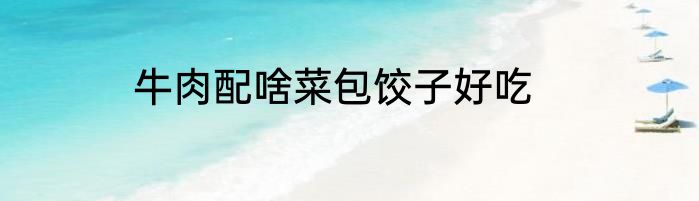 牛肉配啥菜包饺子好吃