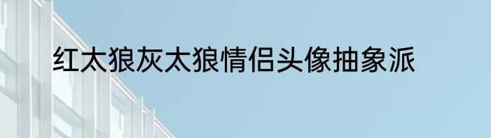 红太狼灰太狼情侣头像抽象派