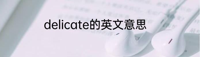 delicate的英文意思