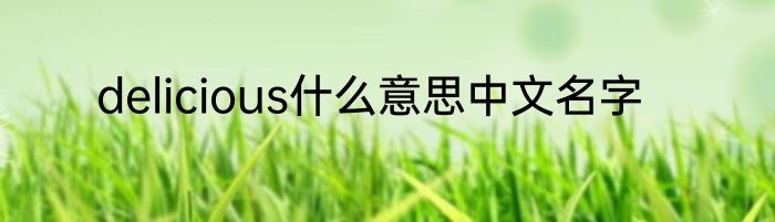 delicious什么意思中文名字