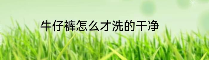 牛仔裤怎么才洗的干净