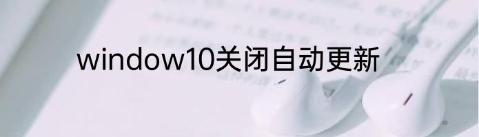 window10关闭自动更新
