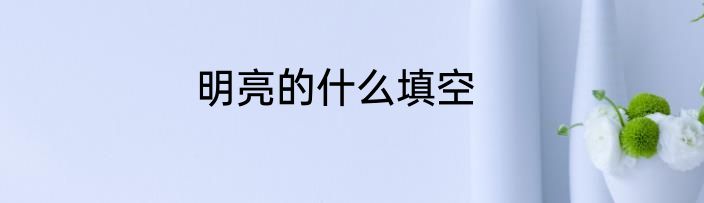 明亮的什么填空