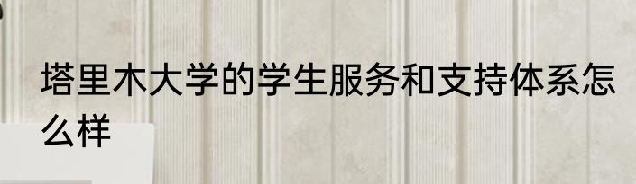 塔里木大学的学生服务和支持体系怎么样