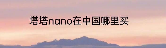 塔塔nano在中国哪里买