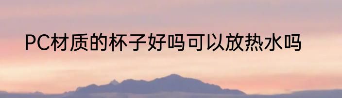 PC材质的杯子好吗可以放热水吗