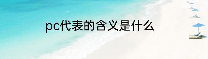 pc代表的含义是什么