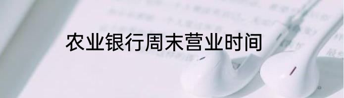 农业银行周末营业时间