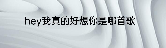 hey我真的好想你是哪首歌