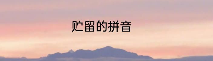 贮留的拼音