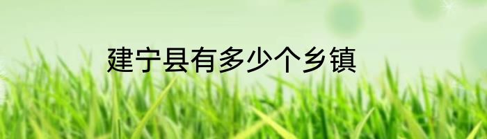 建宁县有多少个乡镇