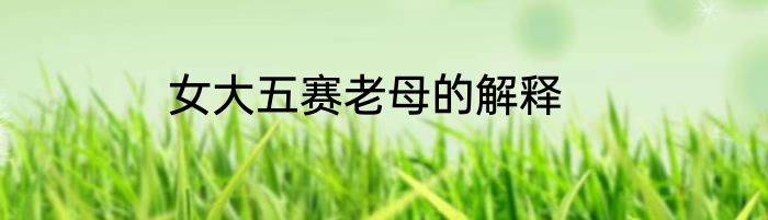 女大五赛老母的解释