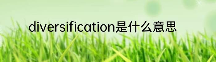 diversification是什么意思