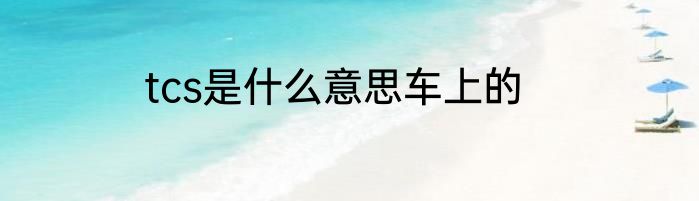 tcs是什么意思车上的