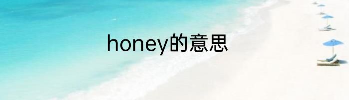 honey的意思