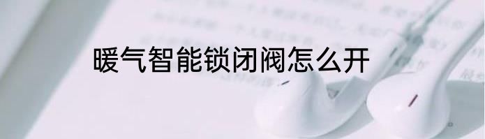 暖气智能锁闭阀怎么开