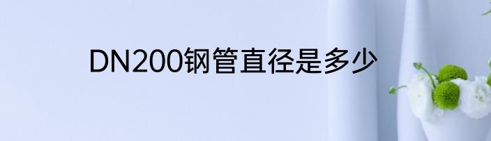 DN200钢管直径是多少