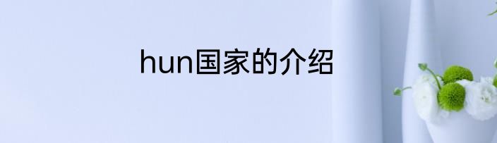 hun国家的介绍