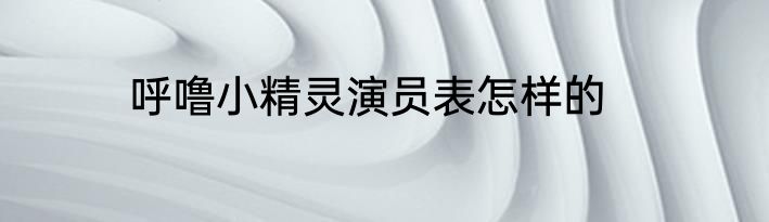 呼噜小精灵演员表怎样的