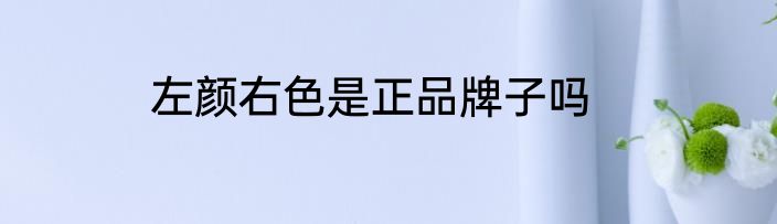 左颜右色是正品牌子吗