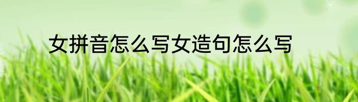 女拼音怎么写女造句怎么写