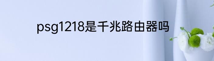 psg1218是千兆路由器吗