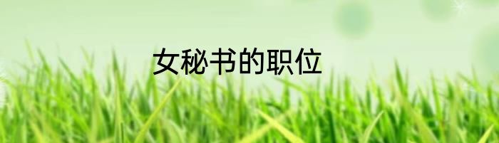 女秘书的职位