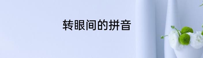 转眼间的拼音