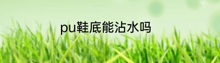 pu鞋底能沾水吗