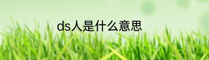ds人是什么意思