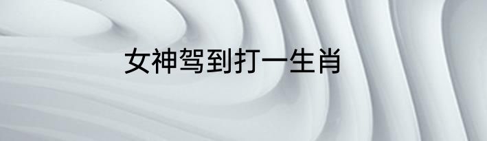 女神驾到打一生肖
