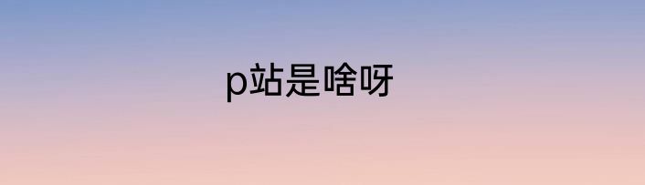 p站是啥呀