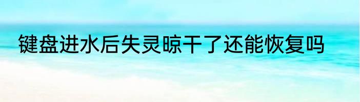 键盘进水后失灵晾干了还能恢复吗