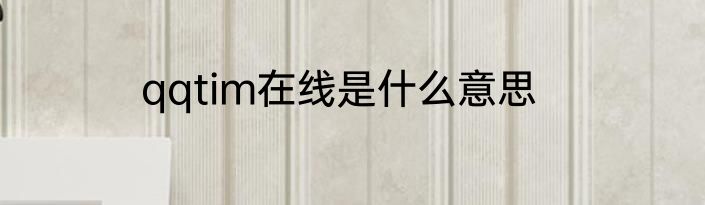 qqtim在线是什么意思