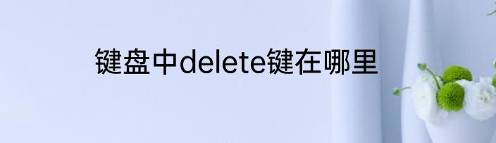 键盘中delete键在哪里