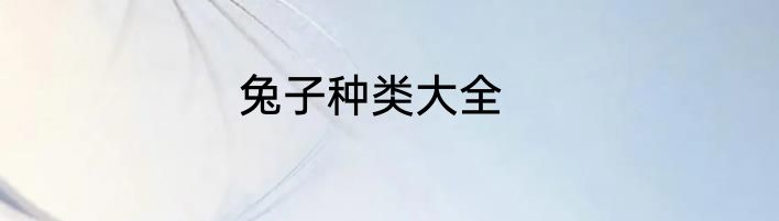 兔子种类大全