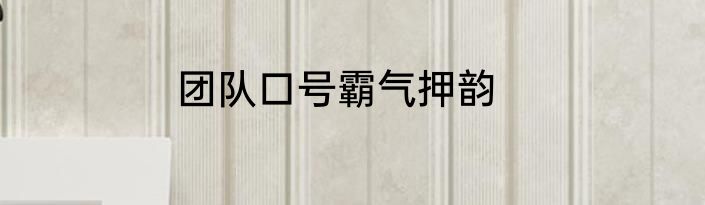 团队口号霸气押韵