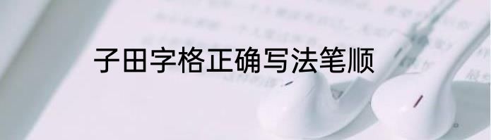 子田字格正确写法笔顺