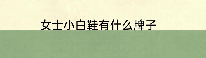 女士小白鞋有什么牌子